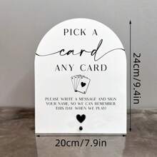 Please Sign Our Guest Book Sign For Wedding Playing Cards Guest Book Sign Wedding Signs, Acrylic Wedding Sign Pick A Card Sign For Wedding Ceremony, Modern Calligraphy Arch Acrylic Table Top Sign For Wedding Reception And Event Party Table