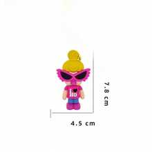 1pc Women Cartoon Doll Keychain, PVC Keychain Bracelet, Creative Personalized Keychain Theme Party Gift - Pink - View 3