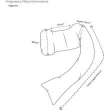 Pregnancy Support And Feeding Pillow, Support For Left Lateral Sleeping In Pregnancy And Beyond With Removable, Washable Cover - Grey Marl Cotton Jersey - Grey - View 7