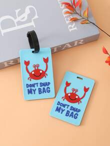 3pcs/1pc Luggage Tag, Bright Color Name Card Holder, Unique Travel Luggage Tag, Suitcase Identification Tag For Female Male Interesting Luggage TagLuggage Tag Travel Accessories Travel Essentials Travel Organizer For Beach Summer Vacation Back To School