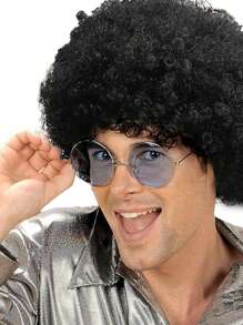 Peluca afro esponjosa y vibrante - Peluca de disfraz de payaso colorido para fiestas, fans y eventos temáticos, gorra de malla elástica, fibra de baja temperatura, adecuada para Halloween, cosplay y reuniones festivas, estilo de cabello rizado, accesorios de peluca cómodos