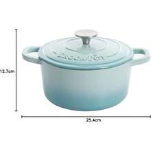 Crock-Pot Artisan Round Enameled Cast Iron Dutch Oven, 3-Quart, Aqua3-Quart Aqua BlueAqua Blue - Bildfarbe - View 5