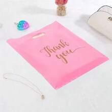 50pcs/Gift Packaging Bag Art Fresh And Simple Handheld Jewelry Bag Wrist Strap Shopping Bag