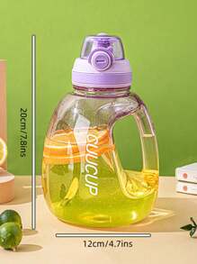 1pc 40oz Gym Water Bottle Food-Safe Leakproof Direct Drinking Bottle Colorful Water Jug For Gym,Fitness,Outdoor Sports