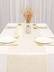 1 件 28*275 厘米纯色桌旗/围巾，派对餐桌装饰
