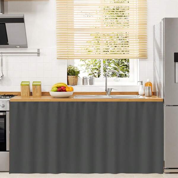 1pc Short Curtains For Kitchen, Privacy Closet Curtain Dust-Proof Under Sink Curtains For Small Kitchen Storage Room Curtains For Living Room Room Decor Home Decor Living Room Kitchen Decor Living Room Decor Room Decor Curtains Bedroom