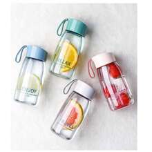 Stylish Sports Water Bottle, Compact Plastic Cup, Shatterproof, Portable, Heat-Resistant, Minimalist Transparent Personal Water Bottle, Suitable For Students, Back To School Season