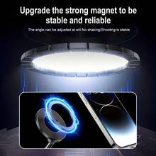 360° Rotating Magnetic Phone Holder, Foldable And Retractable, ABS Material, Not Waterproof, Suitable For Car/Shower/Travel/Gym/Smooth Mirror - B - View 7