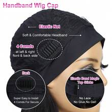 Kinky Curly Headband Wigs Bob Jerry Curly None Lace Front Wigs For Women Easy Wear And Go Human Hair Full Machine Made Wig 200 Density Daily Use - Natural Black - 查看 9