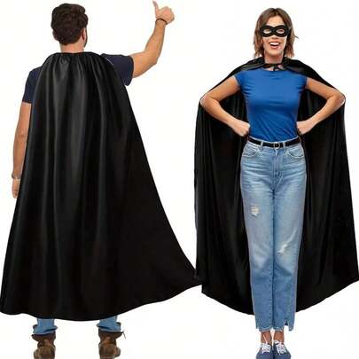 Halloween Erwachsene Superhelden Umhang + Maske, Kostüm für Feiertags-Party, Bühnenauftritt, Cosplay Outfit, Augenmaske
