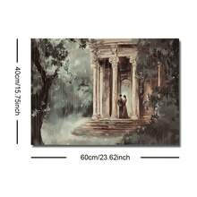 1pc Framed/Unframed Pride And Prejudice Temple Proposal Wall Art Poster Canvas Print Retro Cottagecore Aesthetic Decor Bookworm Vintage Painting For Dorm,Apartment,Bedroom,Living Room,Modern Home Decoration - Multicolor - View 9