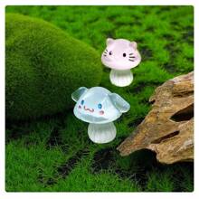 Sanrio 5pcs/7pc Sanrio Hello KT, My Melody, Kuromi, Cinnamon Dog Resin Charms - Luminous DIY Decorative Accessories, Cute Pastel Figurines With Bows, Perfect For Birthdays, Valentine's Day, Christmas, Halloween And Family Gatherings, Party Gifts | Whimsical Charm | Best Small Gifts For Women