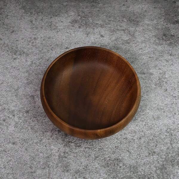 1pc Circular Camphor Wood Bowl, Salad Fruit Tray, Handmade Wooden Unvarnished Noodle Bowl For Restuarants Christmas Gift