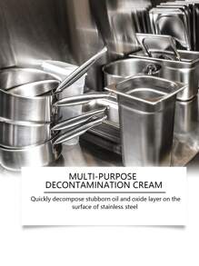 100g Stainless Steel Pot Bottom Cleaning Paste, Stainless Steel Cleaner And Polish, Multi-Purpose Heavy Duty Cookware Degreaser And Rust Remover, Suitable For Kitchen Oven Cookware Stainless Steel And Glass Materials. 500g Pink Magic Cleaning Paste, Heavy Duty Stainless Steel Pot Bottom Dirt Remover