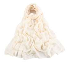 1 Khăn choàng cổ viền rộng màu trơn cho nữ, Khăn trùm đầu thoáng khí thông thường, Khăn choàng ấm áp đa năng/Khăn trùm đầu khi mặc váy - 85cm * 185cm - Xem 18