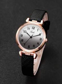 3 Stücke/Set elegante minimalistische Damen Quarzuhr mit kleinem Ziffernblatt und Gürtel Kombinations-Set, modischer Stil (Uhrenbox nicht enthalten)