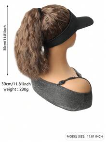 Women's High Temperature Fiber Synthetic Curly Wave Ponytail Wig With Adjustable Buckle Net Baseball Cap Sporty Sun-Protective Style Suitable For All People - Multicolor - View 19