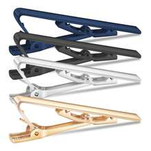 4/10 件套男士领带夹套装，适用于常规领带、领带、婚礼、商务，男士领带夹，包括黑色、金色、蓝色、银色，多功能领带夹，适合教师礼物、朋友礼物、父亲礼物、男士礼物