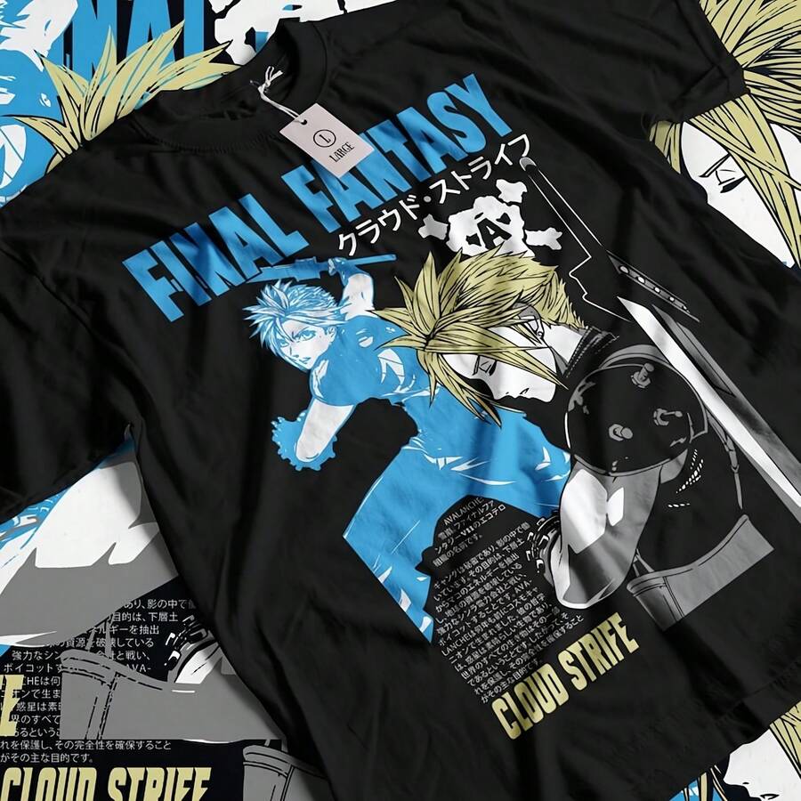Starry Mako Reactor Unisex Graphic Tee, FF7 Shirt,  Tee, FF Merch, Moogle Shirt - 黑色 - 查看 1