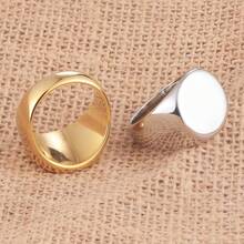 1pc Minimalist Casual Stainless Steel Geometric Pattern Ring, Mirror Finish Non-Fading Jewelry, Thumb / Knuckle Ring Suitable For Men Daily Wear