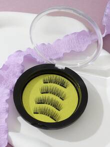 1 Pair Natural Quantum Magnetic Curly False Eyelashes, Comfortable Ice Silk - Fluffy Lashes - View 2