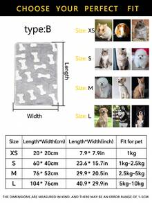 1 件涤纶星形和心形图案透气可洗厚宠物床垫，适合中小型猫狗（泰迪/比熊犬），四季皆宜 - 灰色 - 查看 7