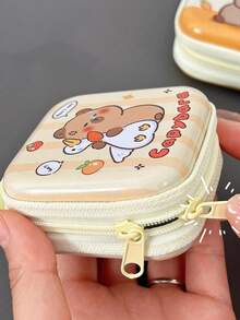 Capybara Mini Coin Purse, Portable Earbud Case With Cute Capybara Design Coins & Keys Holder - Multicolor - View 10