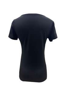 女式方领黑色短袖T恤，2025夏季新款，简约肩部设计，时尚百搭休闲上衣 - 黑色 - 查看 6