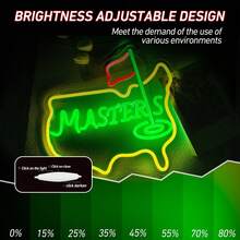 1PC Masters Neon Sign, Hanging Neon, USB Interface, Adjustable LED Lights, Light Strip Design, Acrylic Backboard, Bar, Home, Holiday Decoration, Birthday, Holiday Gifts - Masters - View 4