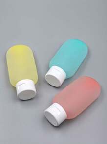 3pcs/1pc Leak-Proof Travel Size Bottles Set, Refillable & Squeezable Containers For Shampoo, Lotion And Body Washbathroom Decor Summer