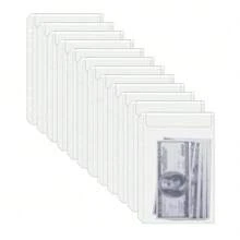 6/12/24 包 PVC 活页夹口袋 A6 A5 尺寸 6 孔防水活页夹袋文件夹，透明信封，适用于 6 孔笔记本活页夹、文件、账单现金卡