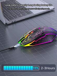 2.4G蓝牙双模无线鼠标 X-36 裂纹灯效，无线蓝牙双模静音可充电三档DPI调节游戏办公笔记本电脑台式机无线RGB背光鼠标