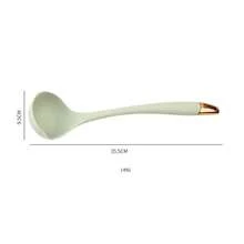 1 Pc Silicone Spatula Ladle Set, Heat Resistant Oil Drainer Slotted Spoon & Food Clip For Non-Stick Cookware - Multicolor - View 7