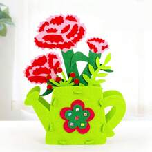 6 Juegos de kits de macetas de fieltro DIY como regalos para el Día del Maestro, material de artesanía de plantas en maceta de fieltro no tejido hecho a mano por niños, cultivando paciencia, adecuado para Halloween, Navidad, Acción de Gracias Juguetes - Multicolor - Ver 17