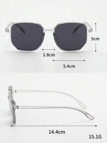4pcs Square & Round PC Metal Outdoor Fashion Glasses, Fashion & Suitable For Daily Use - 4 Pairs Of Multi-color - View 5