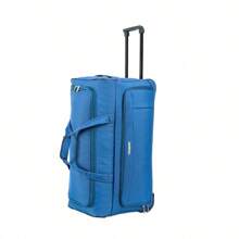 1pc European Brand French Design 600D Polyester Oxford Cloth Large Capacity Wheeled Travel Bag, Waterproof, Multi-Compartment, Foldable, Portable, Travel, Business Trip, Holiday Essential. Elegant And Fashionable, Perfect For Spring, Family Travel, Special Gifts. Top Selling, Spring/Summer Bright Color Contrast, Suitable For Men And Women, Budget Airline Carry-On Suitcase