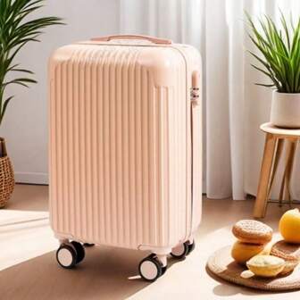 20 英寸轻便随身行李箱，女士小型旅行箱带密码锁，男士轮式拉杆毕业包，适合学校、学校配件、学校用品