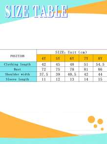 Young Girls' Casual Fashionable Comfortable Unicorn Print Short Sleeve T-Shirt, Spring/Summer