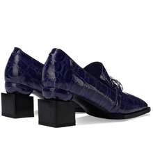 TDD Loafers For Women Patent Leather Buckle Square Toe Chunky Block Dress Slip On Wide Casual Comfortable Dressy High Heels Ladies Comfort Moccasins Elegantes 2 Inch Shoes