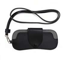 Bolsa colgante de cuello para guardar gafas de sol de moda, estuche portátil de piel sintética anti-pérdida, adecuado para deportes, playa, negocios, viajes, con correa ajustable, de lujo minimalista, unisex - Multicolor - Ver 16