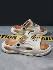 L.S.W.P Men's Summer Fashion EVA Slippers - Casual, Comfortable Thick Sole Elevated Slippers, Camouflage Pattern, Open Toe Design, Suitable For Indoor/Outdoor Wear - Rice Dumplings - View 5