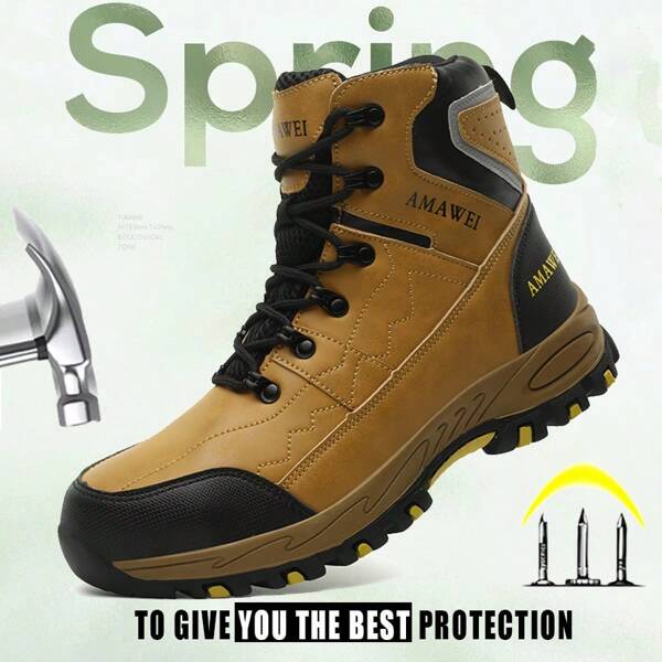 Steel Toe Sneakers For Men Indestructible Work Shoes Lightweight Comfortable Safety Sneakers Slip-Resistant Composite Toe Shoes For Construction