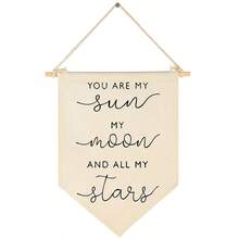 1pc Baby Nursery Canvas Decorative Wall Hanging Flag, Variety Of Cotton Canvas Decorative Items For Children's Room - Multicolor - View 14