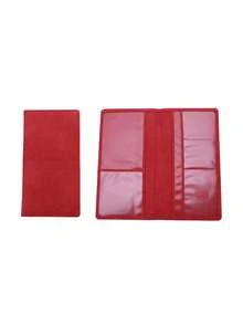 Premium PU Car Insurance Data Document Protector & Business Card Holder - Red - View 8