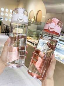 1 pieza Botella de agua para niños, regalo lindo para niñas, vaso de agua portátil adecuado para exteriores, deportes, estudiantes