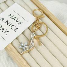 时尚水晶高跟鞋钥匙扣，女士精美水钻装饰钥匙圈吊坠汽车配饰包袋饰品学院风可爱哥特风 Y2k 圣诞礼物创意