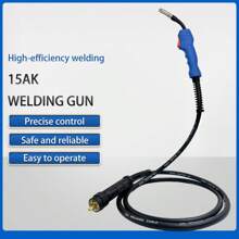 15AK Welding Tool 3m/118.11 Inch Heavy Duty Smooth Liner, Suitable For MIG/MAG Welding Machines - Durable Metal Body, High Temperature Resistant, Easy-Operation Handle, Construction And Metal Fabrication Projects, Welding Accessory