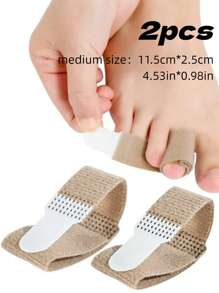 1-2 Peças Fita de Fixação para Dedos do Pé, Tamanho Médio/Grande Adulto Bandagens para Dedos, Design com Fivela de Gancho e Argola, Lavável e Reutilizável