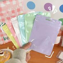 50 piezas Bolsas autosellables de colores, reutilizables, para empaquetar y almacenar collares, pulseras y joyas, bolsas organizadoras recerrabas