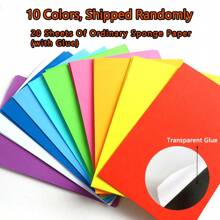 10pcs/Pack Thicker A4 Size Glitter Sponge Paper, Colored EVA Foam Paper For Arts And Crafts, Preschool Decoration - Red Bowknot Decor,Back To School,School Supplies